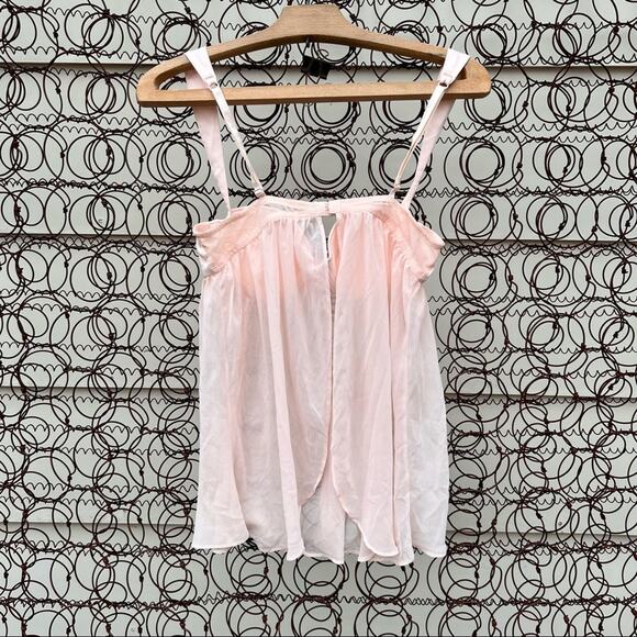 Victoria’s Secret pink sheer bra tulle open back teddy nightie neglige - Picture 3 of 5
